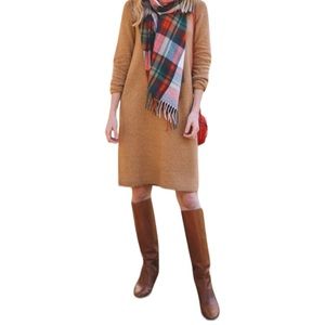 NWT J.Crew Extra Soft Turtleneck Sweater Dress XXS Heather Mushroom